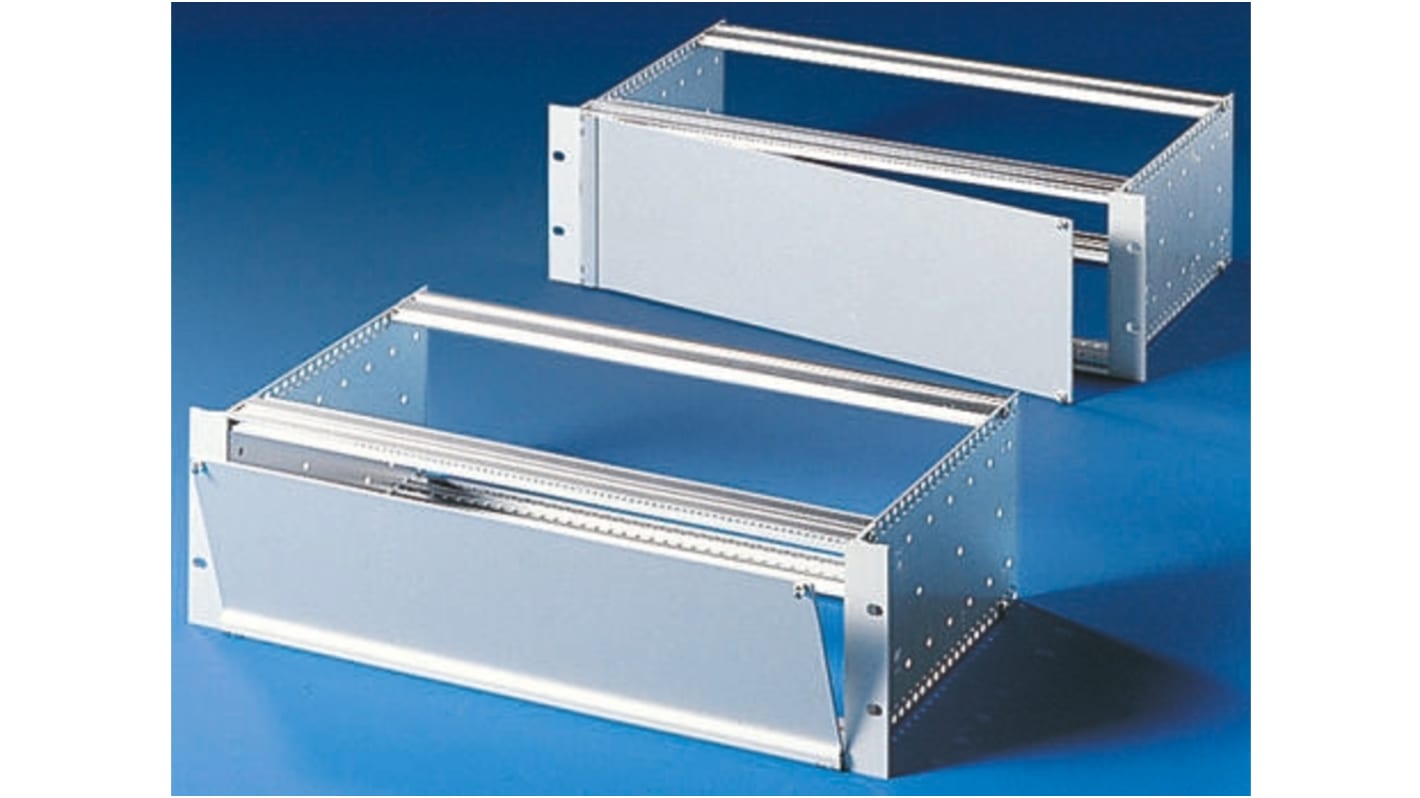 3652510 Rittal Unpainted Aluminium Front Panel, 3U, 84HP RS
