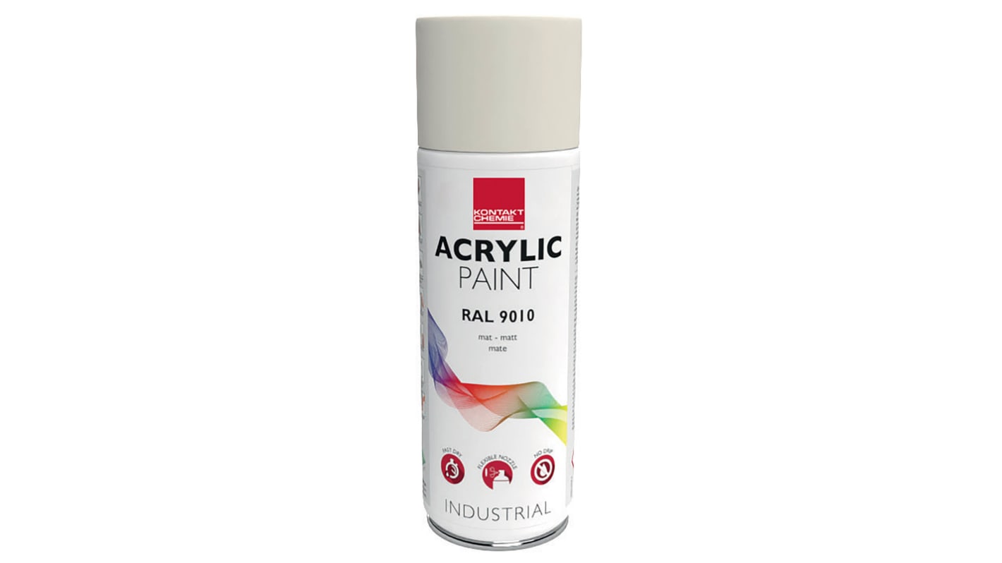 CRC ACRYLIC PAINT Sprühfarbe Weiß Matt, 400ml, RAL 9010