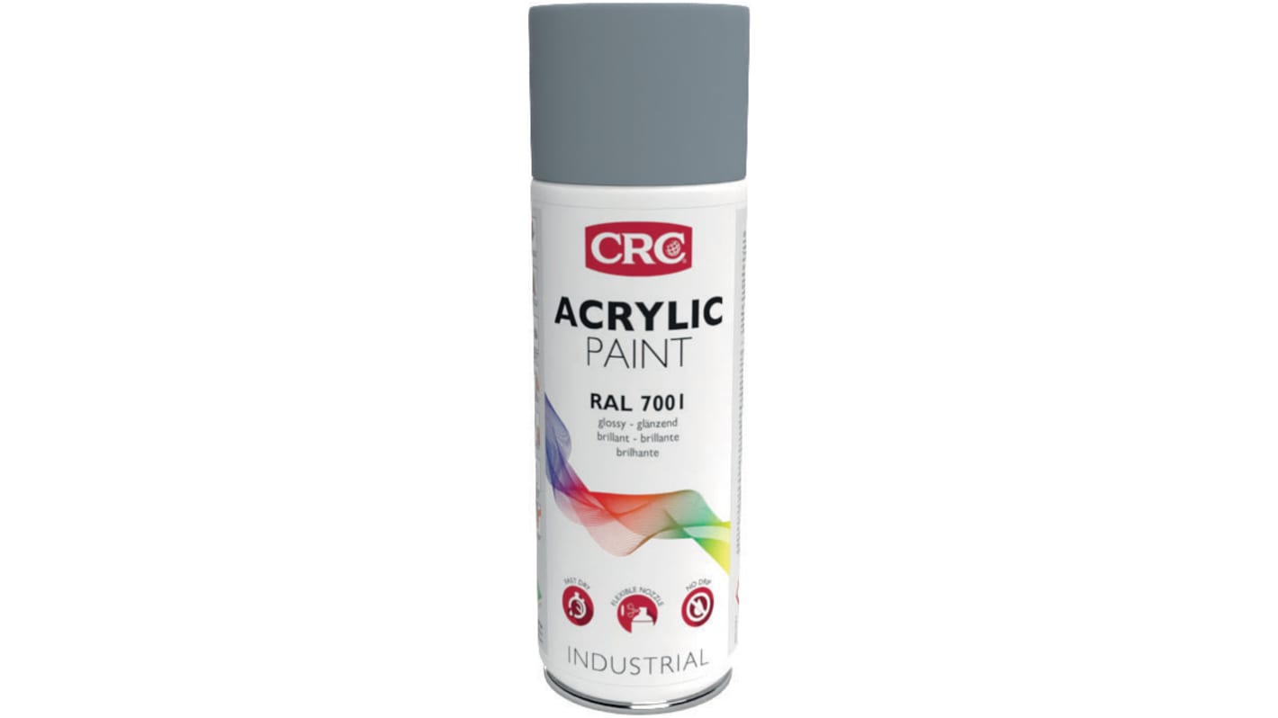 CRC 400ml RAL 7001 Grey-Silver Gloss Spray Paint