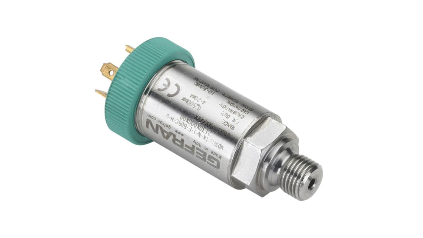 Gefran Pressure Sensor, 0bar Min, 100bar Max, Gauge Reading