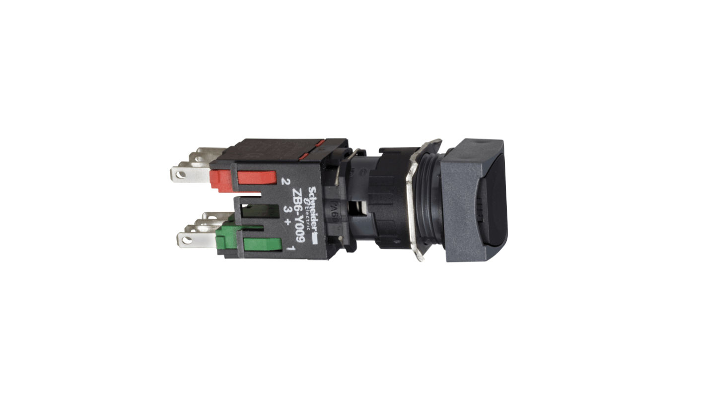 Schneider Electric Harmony Series Push Button, Slow Brake, Panel Mount, 16mm Cutout, SPDT, 250V, IP65