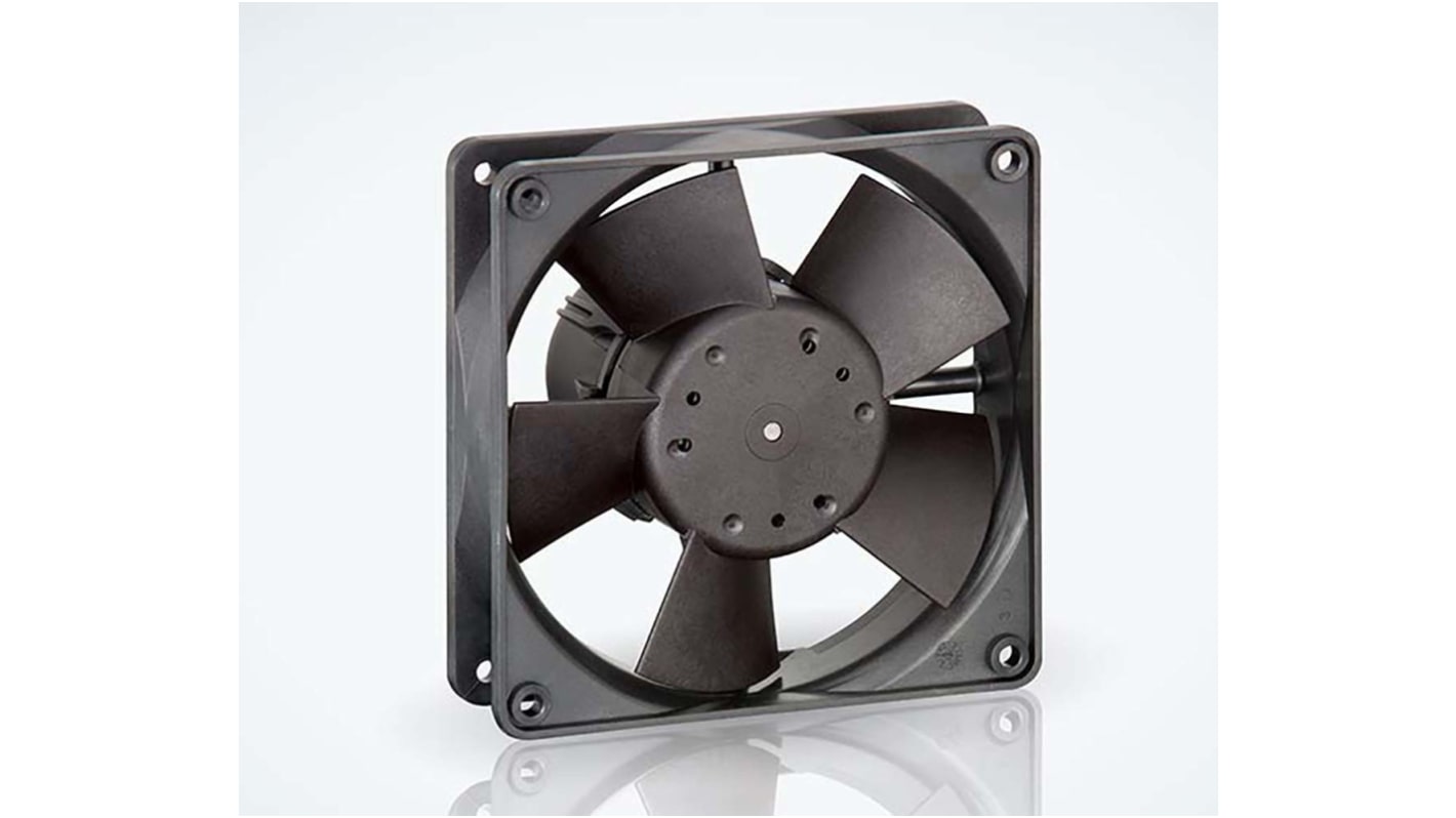ebm-papst AC 4300 Series Axial Fan, 85 → 265 V ac, AC Operation, 204m³/h, 11W, IP20, 119 x 119 x 32mm