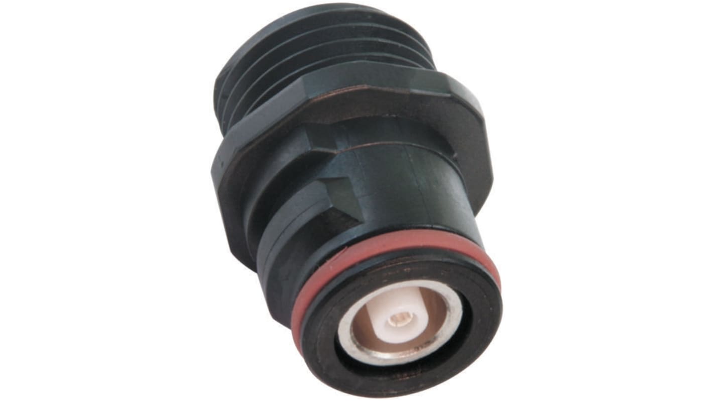 Deutsch, Plug Panel Mount Circular Coaxial Connector, Solder Termination, Straight Body