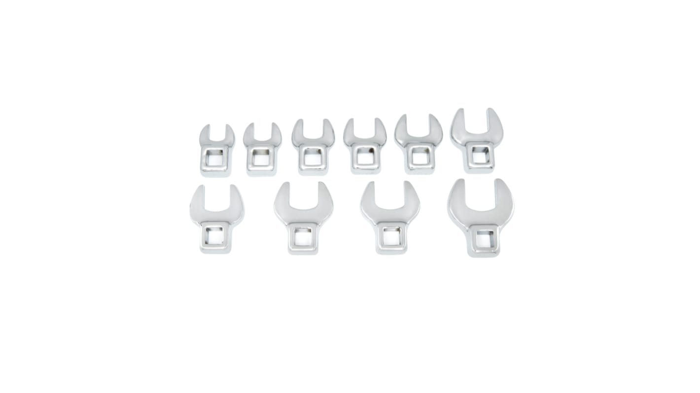 GearWrench 10-Piece Crow Foot Spanner Set, 10 → 19 mm