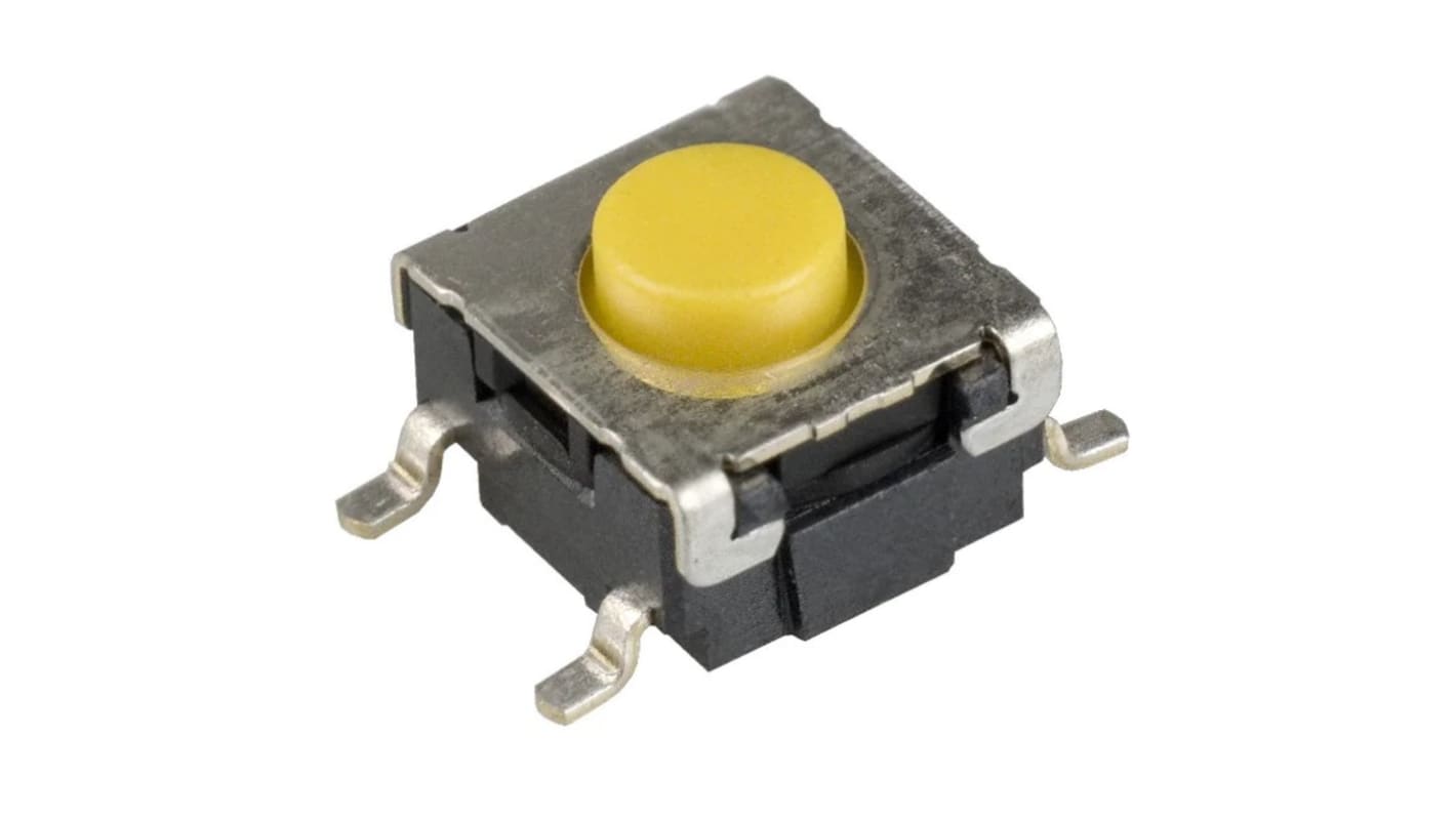 Omron Black Button Tactile Switch, SPST 50 mA @ 24 V dc 0.55mm