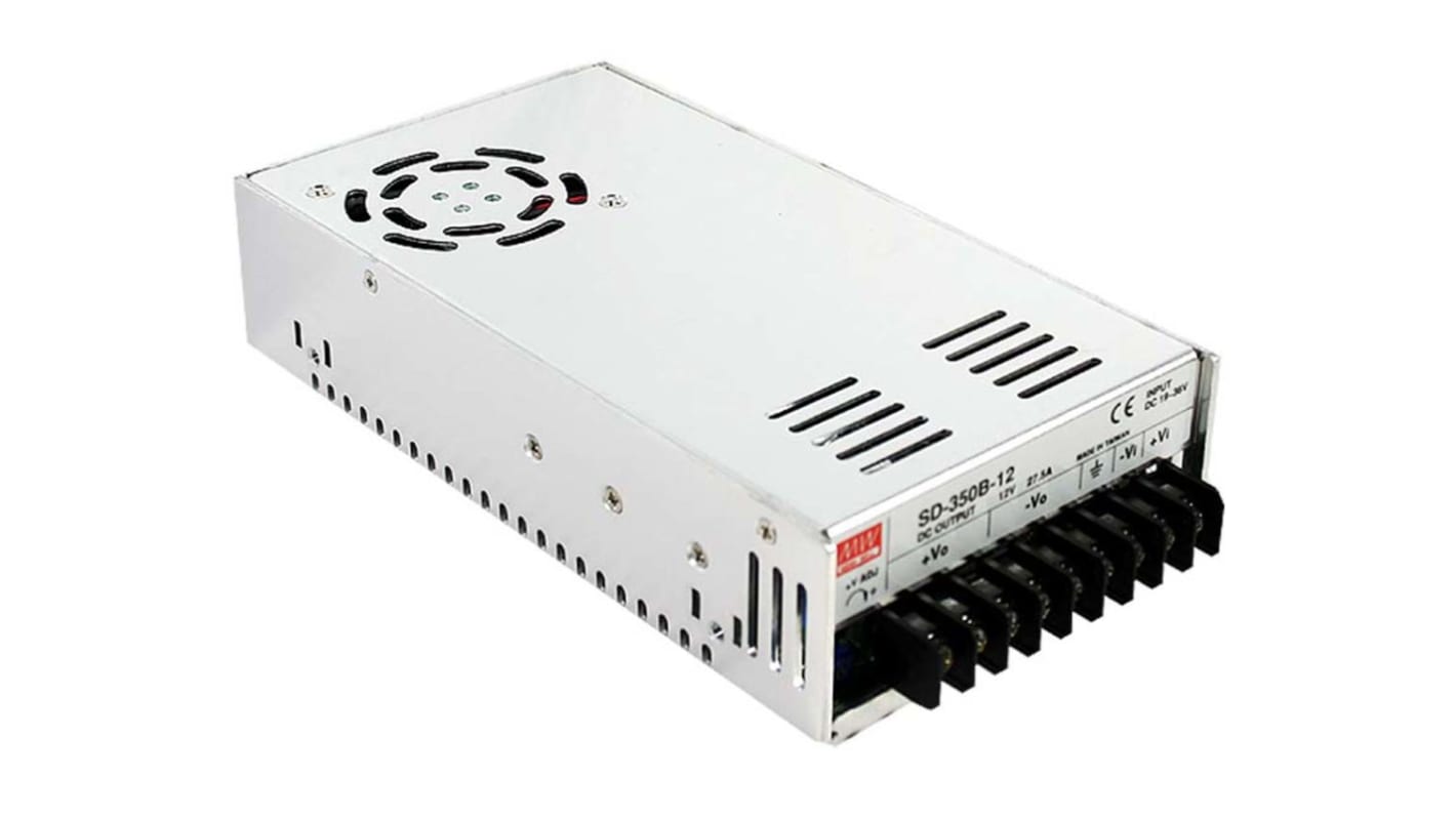 MEAN WELL DC-DC Converter, 24V dc/ 14.6A Output, 72 → 144 V dc Input, 350W, Chassis Mount, +60°C Max Temp -20°C