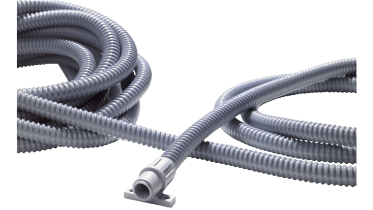 HellermannTyton Flexible Conduit, 27mm Nominal Diameter, Steel, Grey