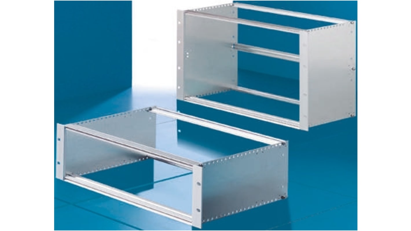 Rittal Serie Ripac ECO Rackmontagechassis 6U, / 84TE, T. 235mm, Natur, Aluminium, Stahl, Zink