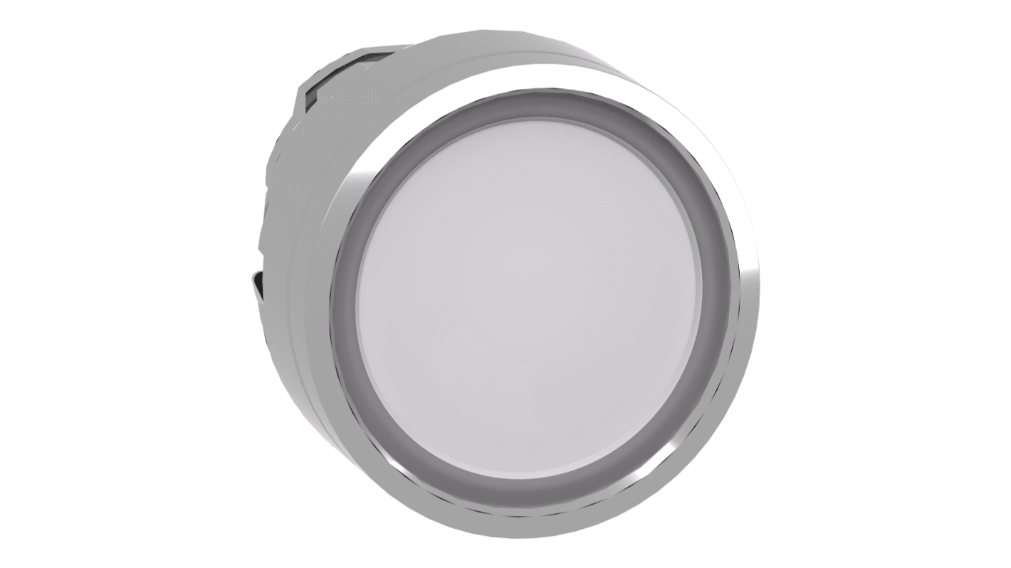 Schneider Electric Harmony Series White Illuminated Spring Return Push Button Head, 22mm Cutout, IP66, IP67, IP69K