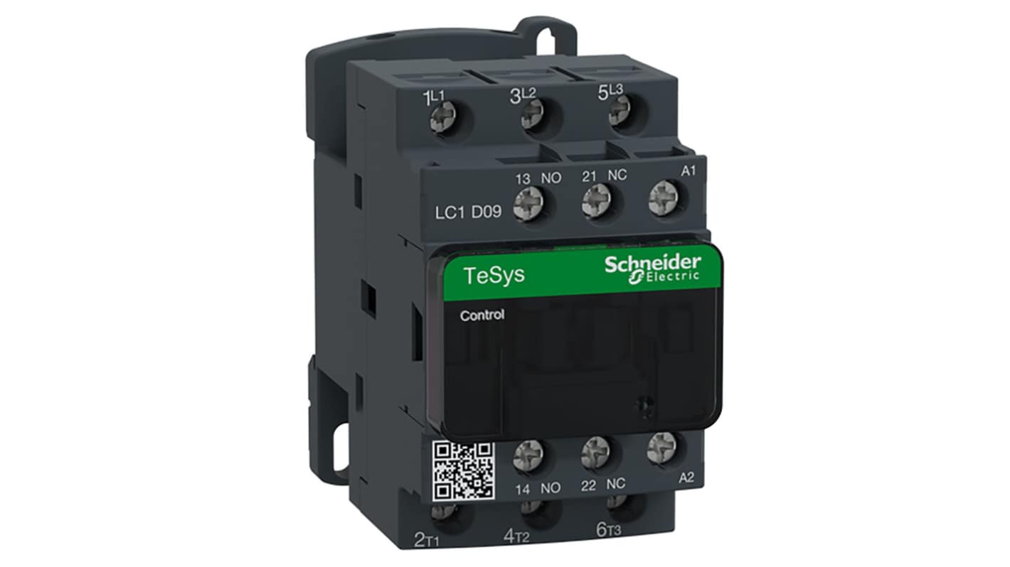 Schneider Electric TeSys D LC1D Contactor, 240 V ac Coil, 3-Pole, 9 A, 4 kW, 3NO, 690 V ac