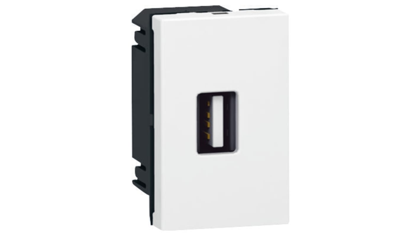 Legrand Type A USB konnektor, Hun, Kabelmontering, Mosaic