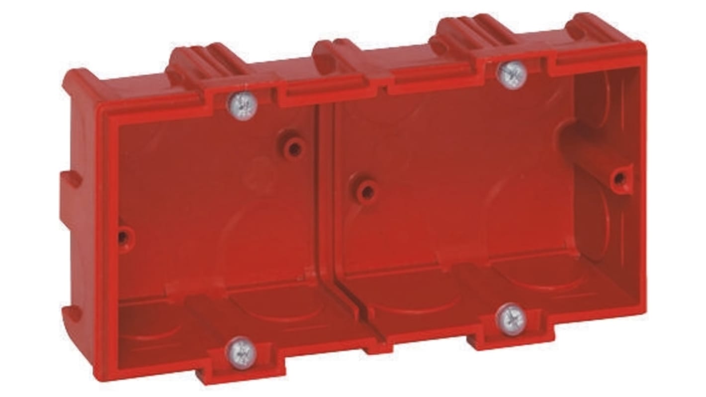 Scatola posteriore Legrand 0 801 51 serie Batibox, 1 modulo, Plastica, Colore rosso