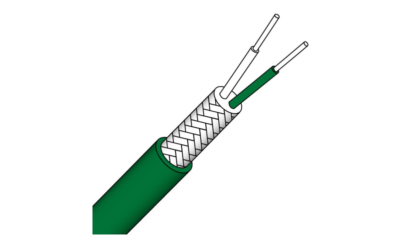 Prosensor PTPK Series Type K Thermocouple Cable/Wire, 25m, PVC Insulation, +105°C Max, 7/0.2mm