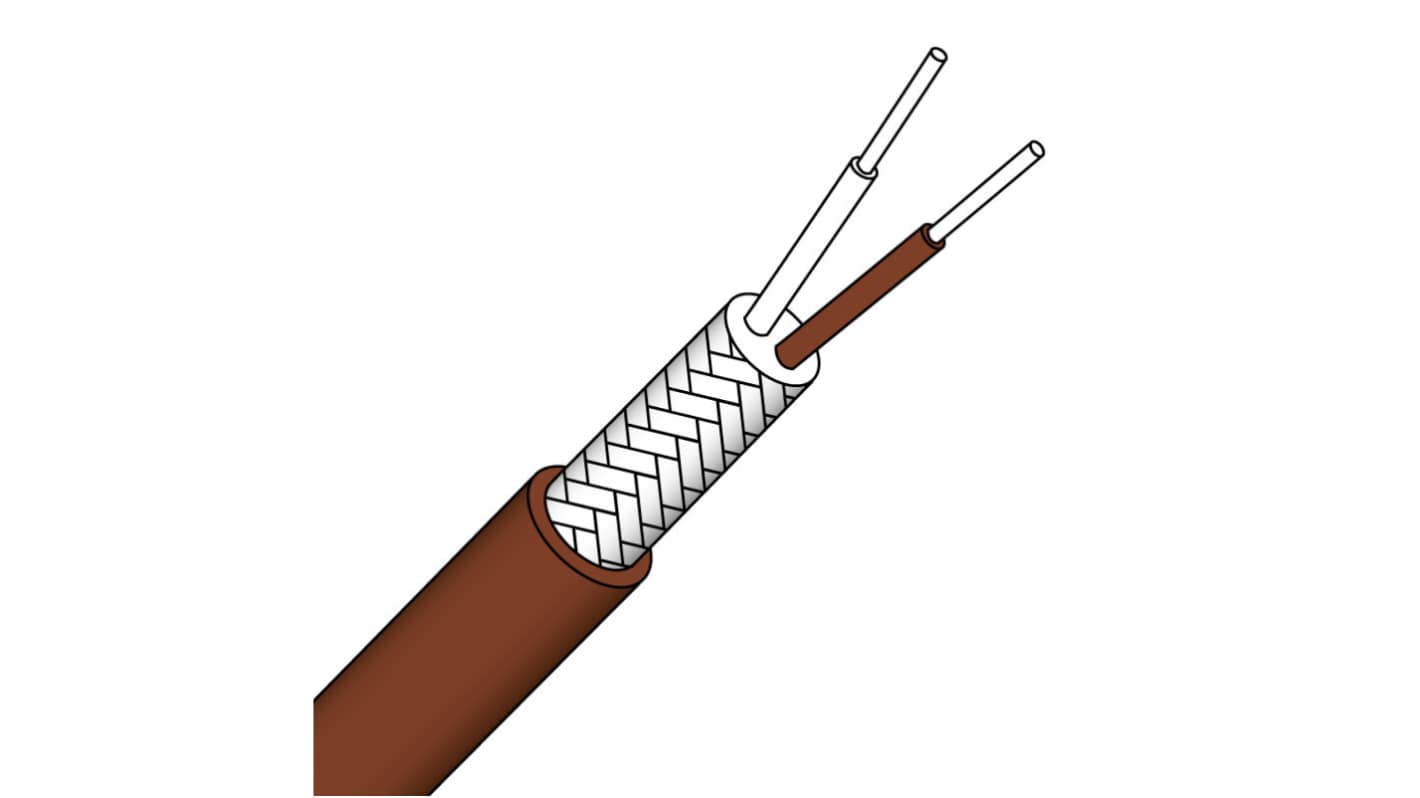 Prosensor PTPT Series Type T Thermocouple Cable/Wire, 25m, PVC Insulation, +105°C Max, 7/0.2mm