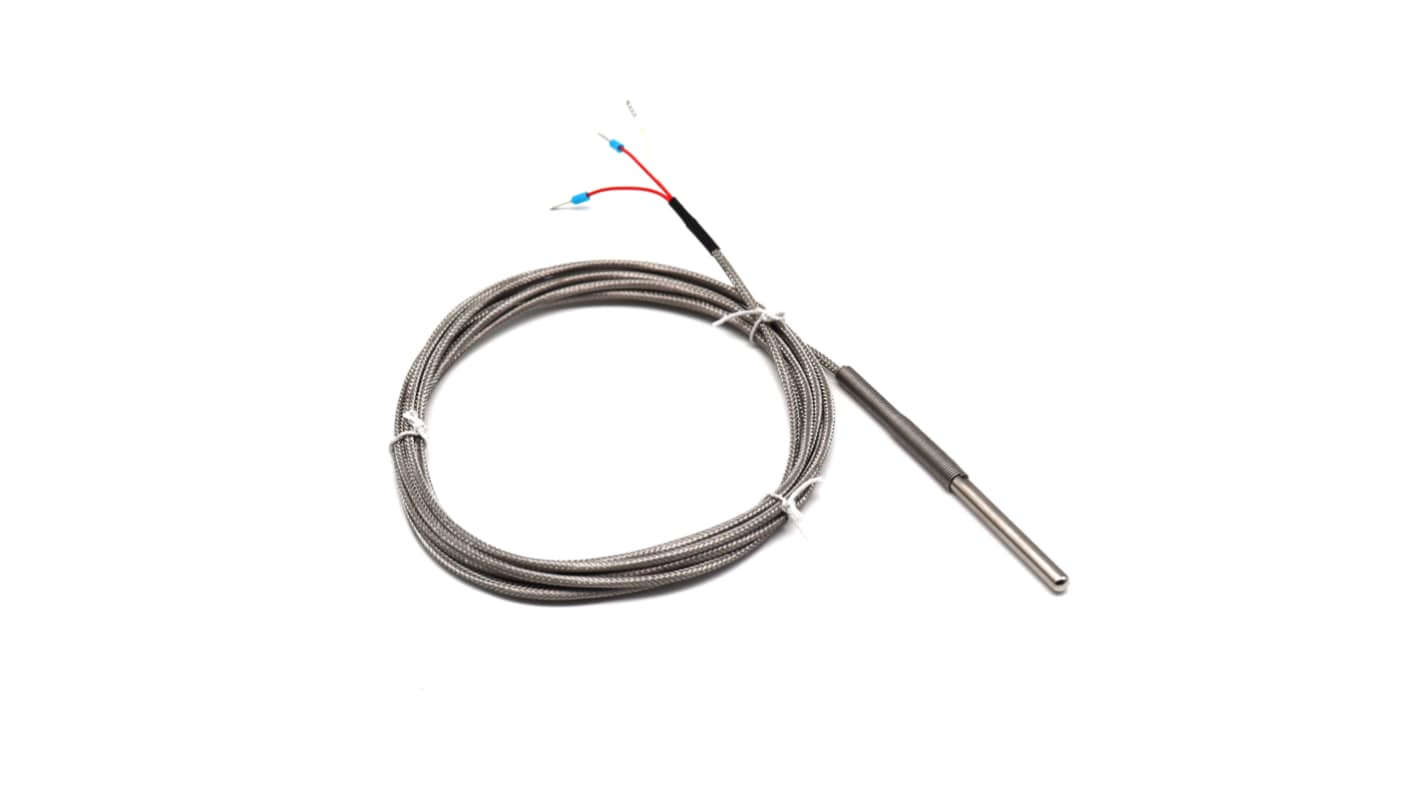 Sonda di temperatura PT100 Prosensor, Ø 6mm, L. 100mm + 3m, +450°C max