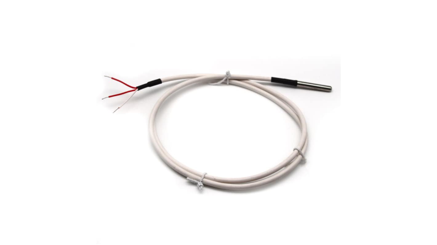 Prosensor PT100 Temperature Probe, 6mm Dia, 100mm Long, 3 Wire, Class A +105°C Max