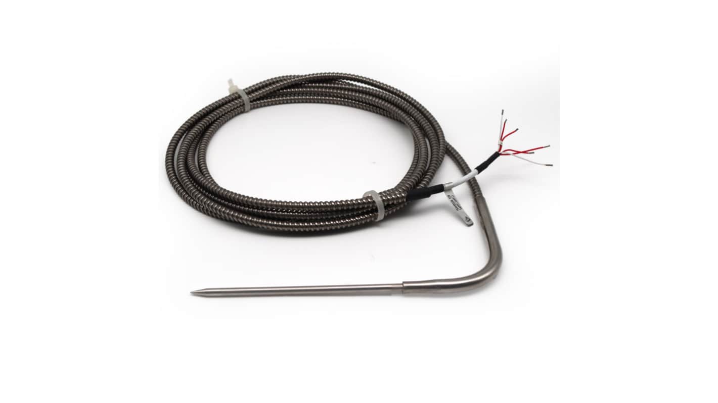 Prosensor PT100 Temperature Tip Probe, 5mm Dia, 150mm Long, 3 Wire, Probe, Class A +250°C Max