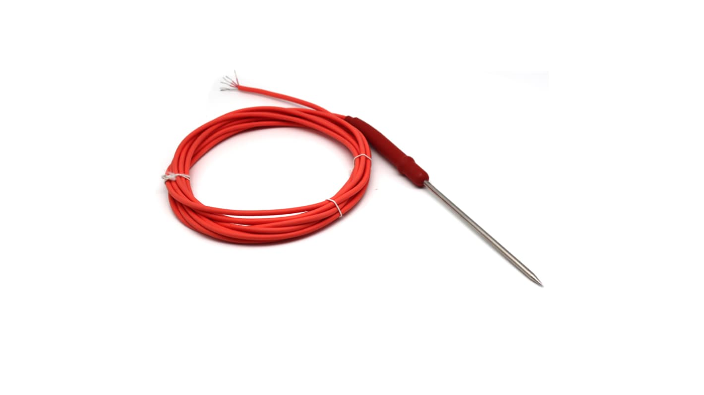 Prosensor PT100 Temperature Tip Probe, 5mm Dia, 150mm Long, 3 Wire, Probe, Class A +250°C Max