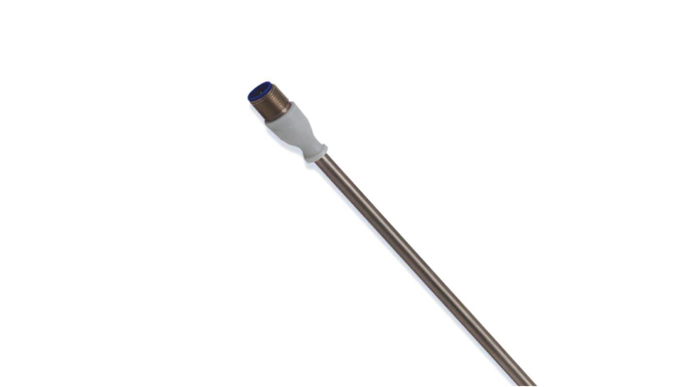 Prosensor PT100 Temperature Probe, 4.5mm Dia, 100mm Long, 3 Wire, M12, Class A +250°C Max