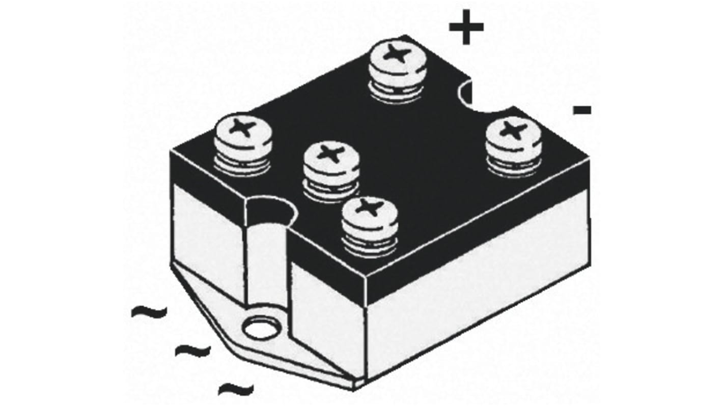 IXYS Bridge Rectifier Module, 38A, 1600V, 3-phase, 5-Pin