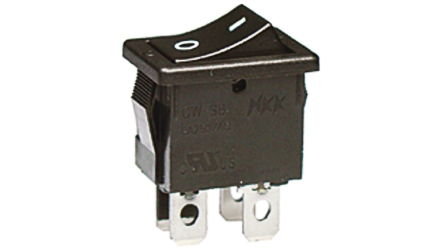 NKK Switches DPST, On-Off Rocker Switch Panel Mount