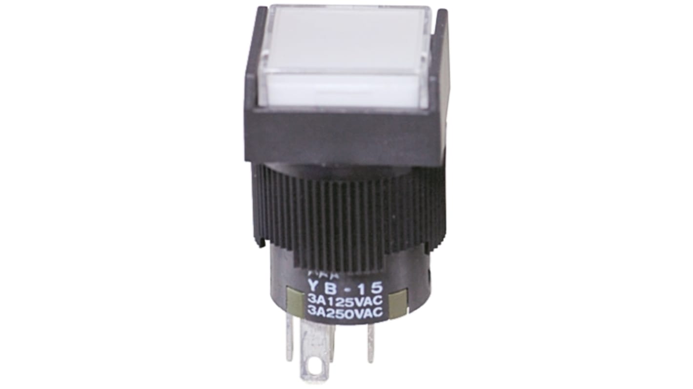 NKK Switches Illuminated Push Button Switch, Latching, Panel Mount, 16mm Cutout, SPDT, Blue LED, IP65