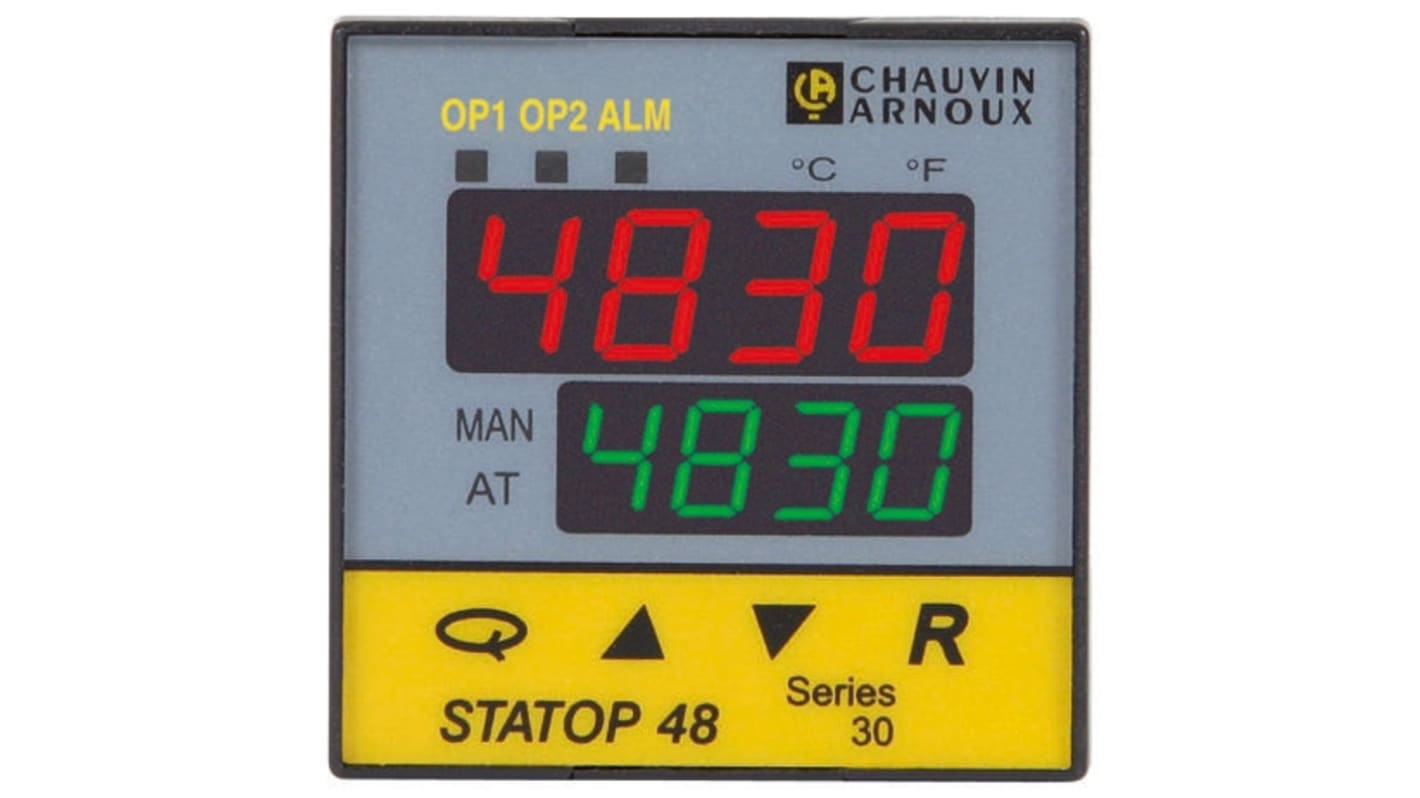 Pyro Controle STATOP 48 PID Temperature Controller, 2 Output, 90 → 260 V ac Supply Voltage