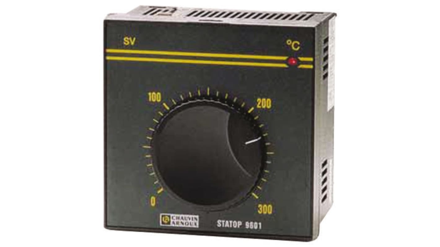 Pyro Controle STATOP Panel Mount On/Off Temperature Controller, 96 x 96mm 1 Input, 1 Output Relay, 115 V ac, 230 V ac