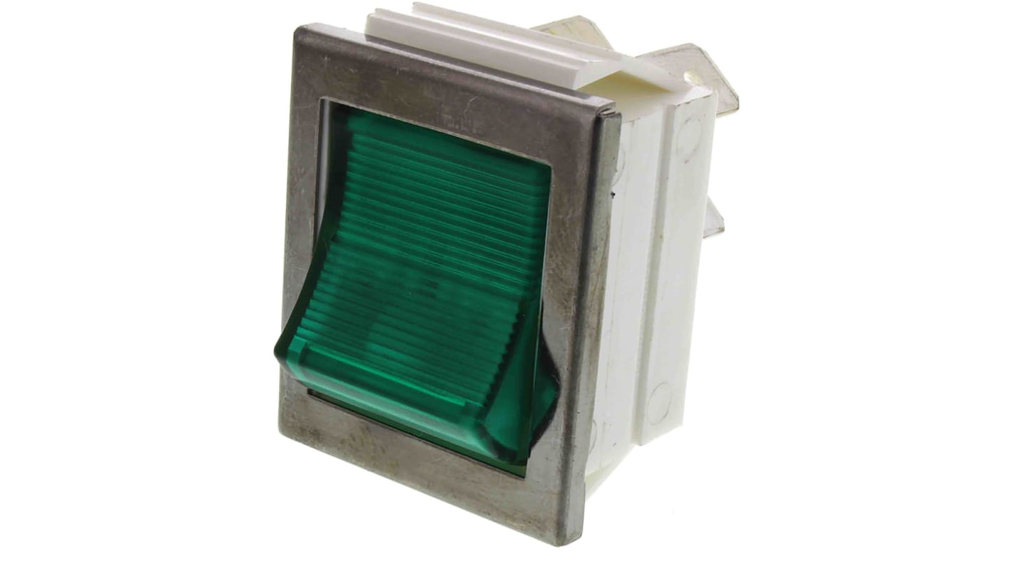 Arcolectric Illuminated DPST, Latching Rocker Switch Panel