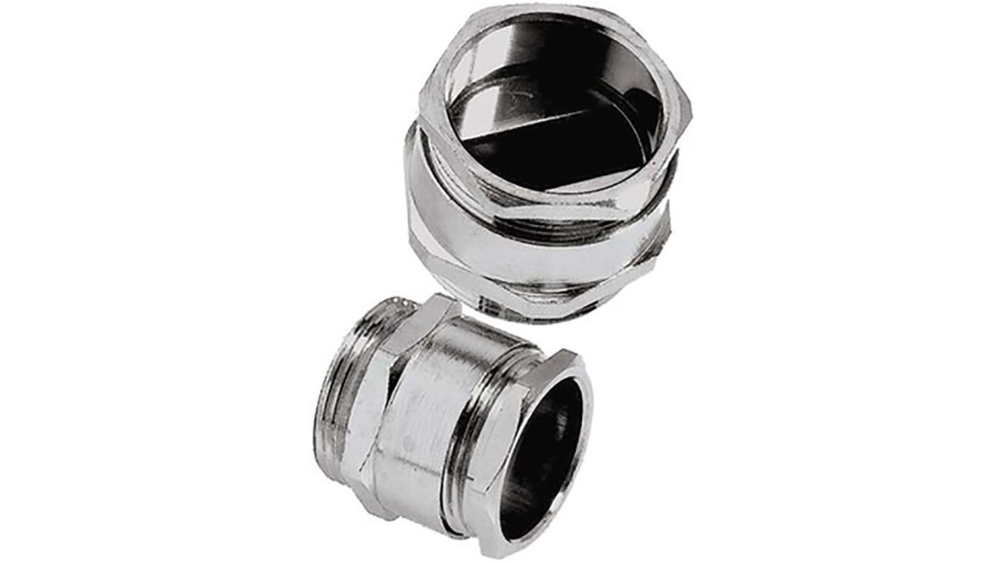 Lapp SKINDICHT Series Metallic Nickel Plated Brass Cable Gland, M40 Thread, 4mm Min, 11.5mm Max, IP54