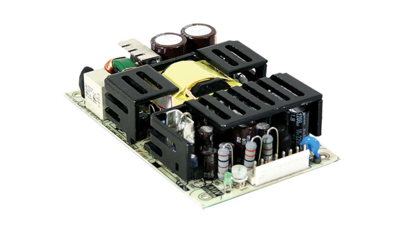 MEAN WELL Switching Power Supply, RPT-75B, 5 V dc, ±12 V dc, 3 A, 6 A, 500mA, 72W, Triple Output, 127 → 370 V