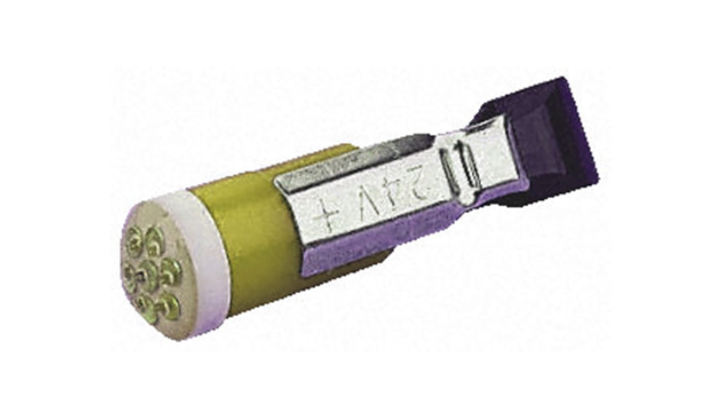 RS PRO LED Signalleuchte Gelb, 24V dc / 32mcd, Ø 5.5mm x 22mm, Telefonlampen-Sockel