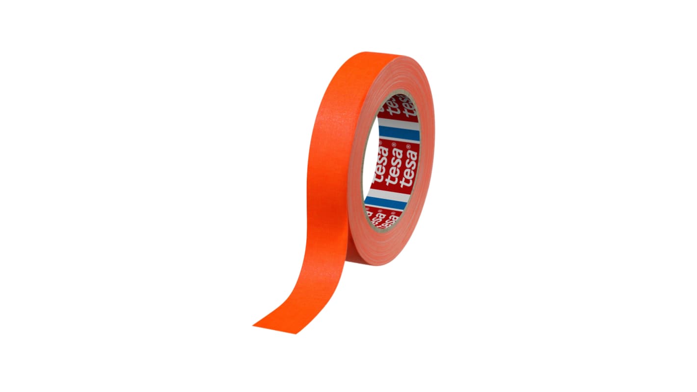 Tesa 4671 Orange Acrylic Coating Rubber Gaffa Duct Tape, 25mm x 25m, 0.28mm Thick