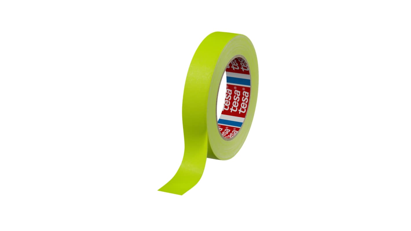 Tesa 4671 Yellow Acrylic Coating Rubber Gaffa Duct Tape, 25mm x 25m, 0.28mm Thick