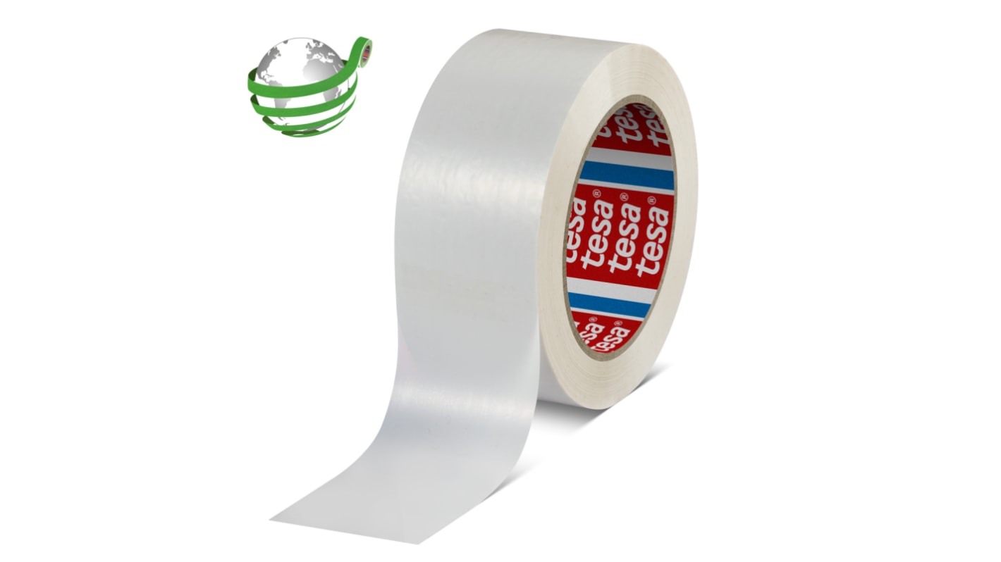 Tesa 60418 White Packing Tape, 132m x 50mm