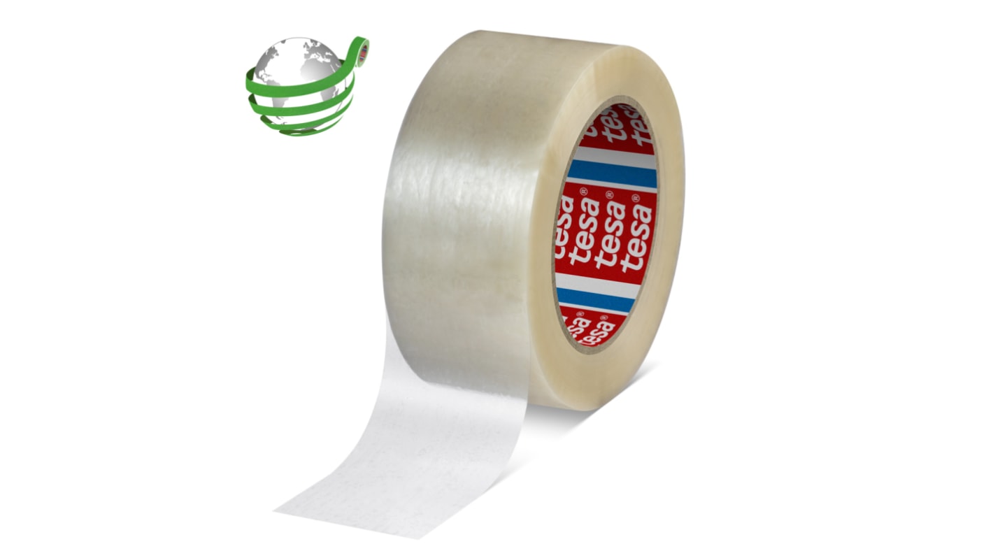 Cinta de embalaje Tesa 60418-00000-00 de color  transparente, 50mm x 132m