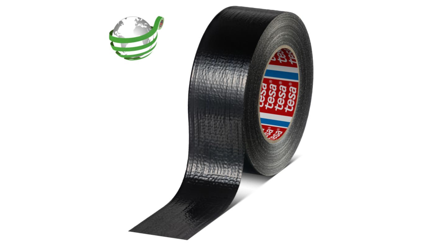 Cinta americana, Tesa 60462 de color Negro, 50mm x 50m, grosor 0.215mm