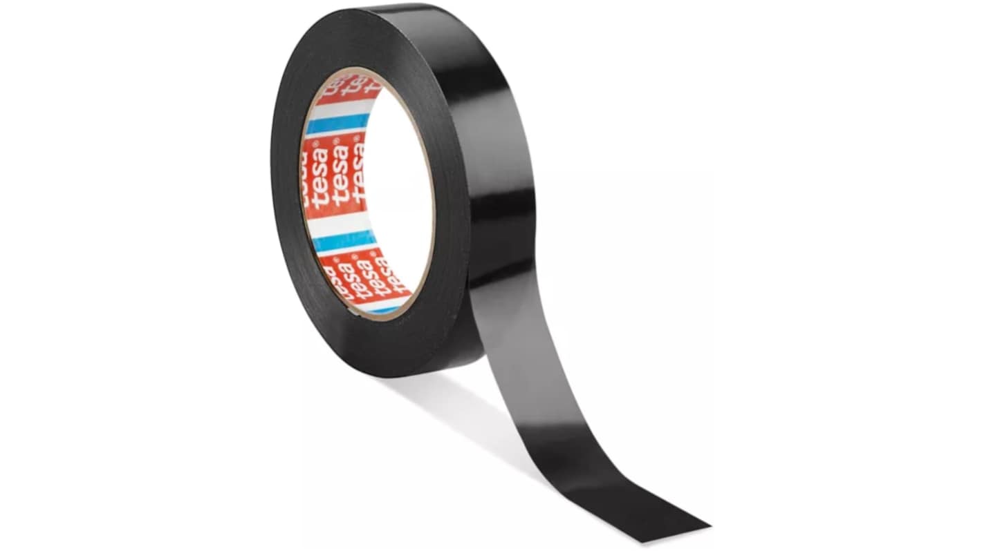 Tesa 60404 Black Packing Tape, 66m x 25mm