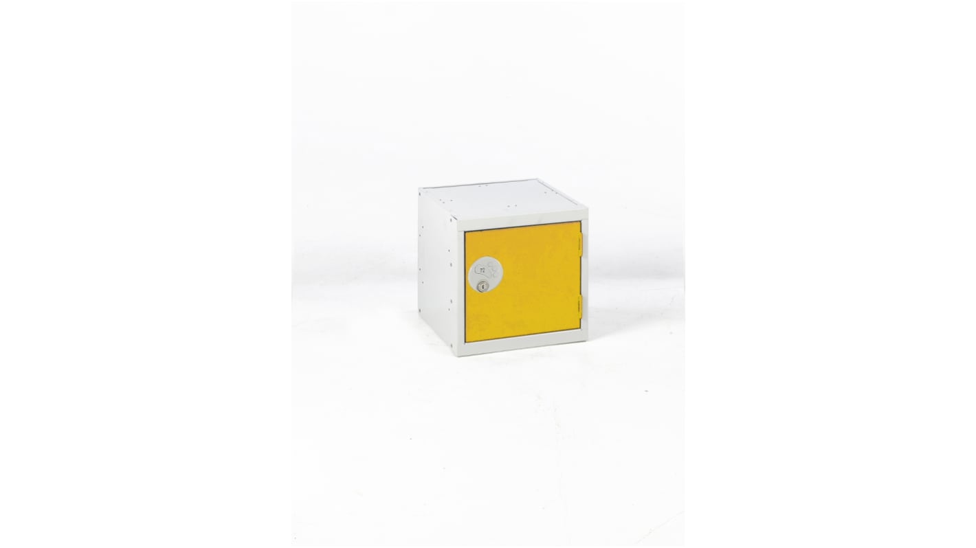 RS PRO 1 Door No Steel Light Grey, Yellow Locker, 300 mm x 300 mm x 300mm
