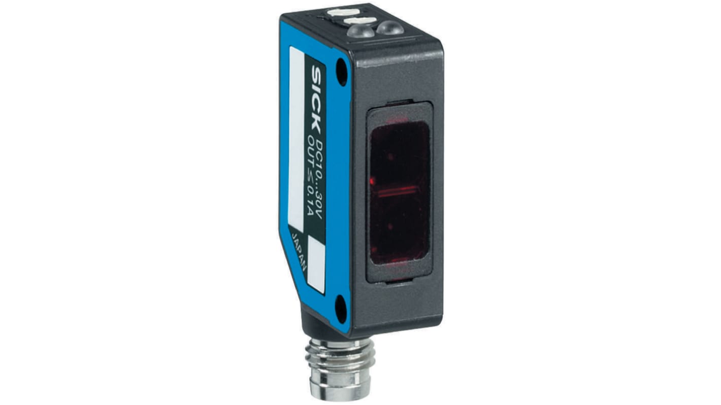 Rs-Online Sensore fotoelettrico Rettangolare SICK a diffusione rilevamento 450 mm uscita NPN