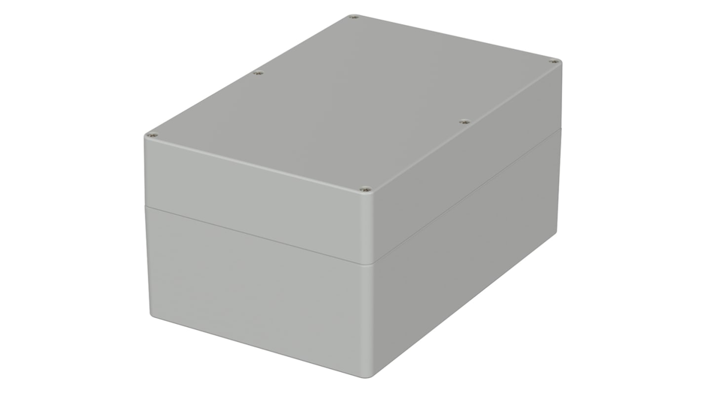 Bopla Euromas Series Grey Polycarbonate Enclosure, IP66, Flanged, Grey Lid, 240.3 x 160.3 x 120mm