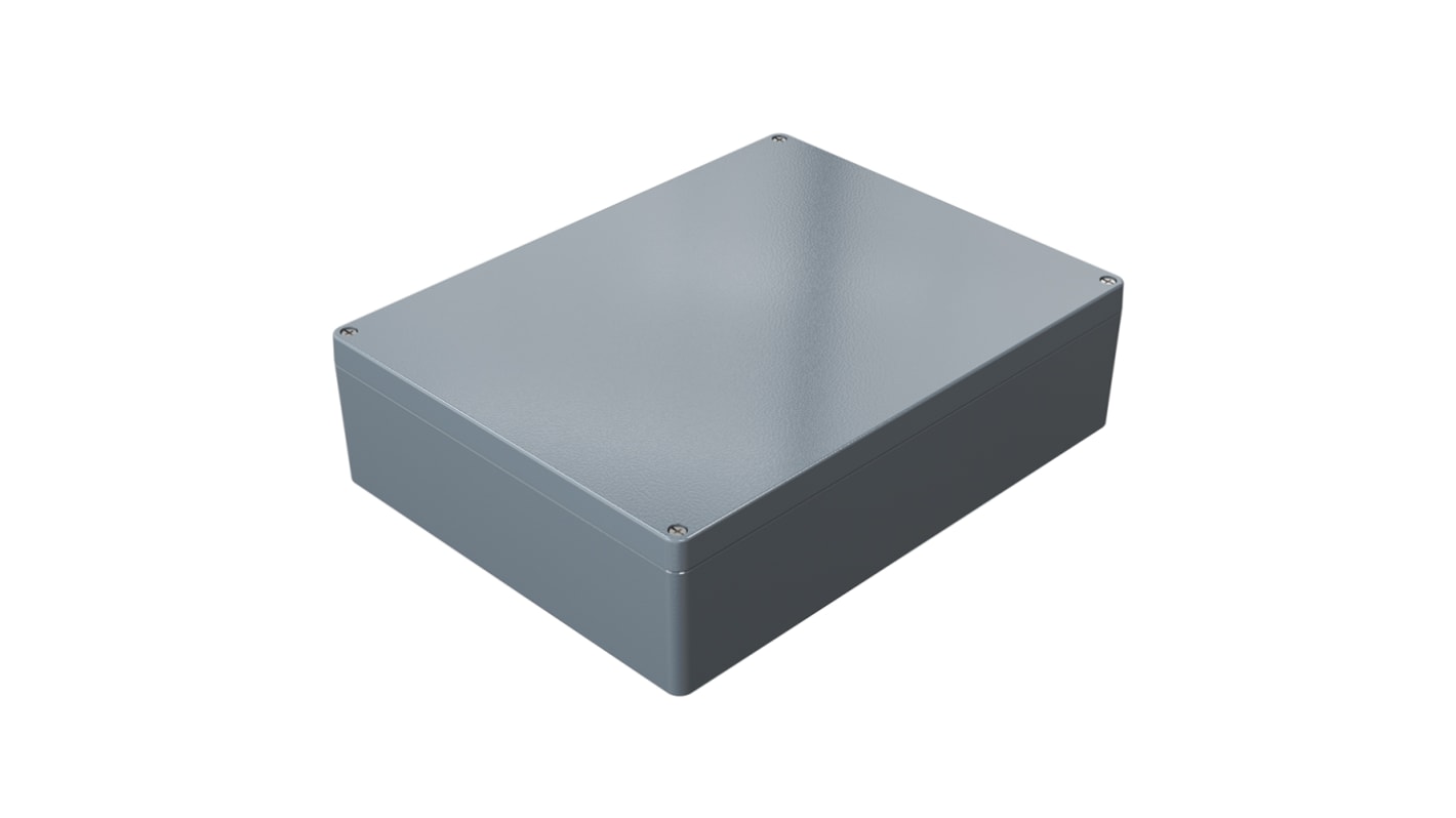 Rose Aluminium Standard Series Grey Die Cast Aluminium Enclosure, IP66, IK09, Grey Lid, 400 x 310 x 110mm