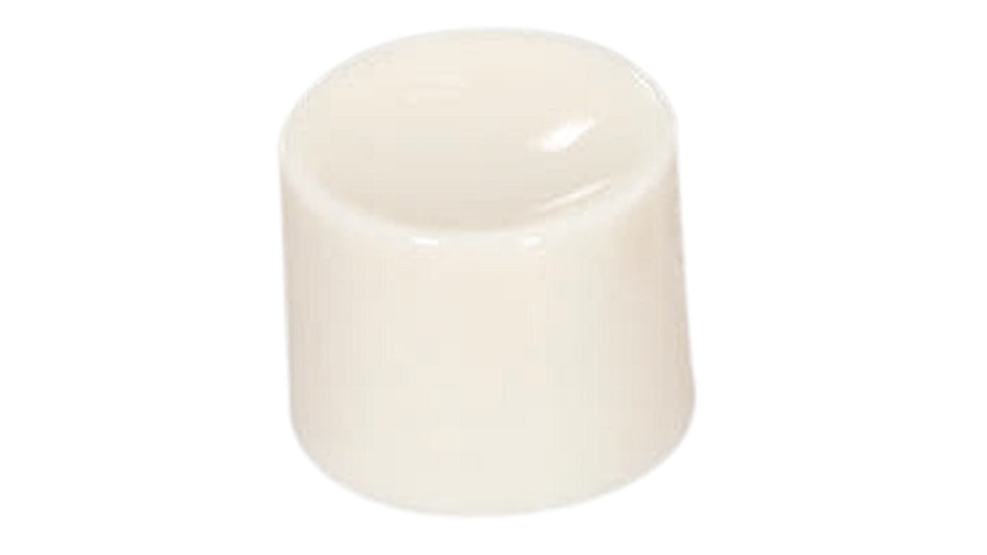 Copal Electronics White Push Button Cap for Use with 8N Series Switches, 8P Series Switches, SP101 Series Switches