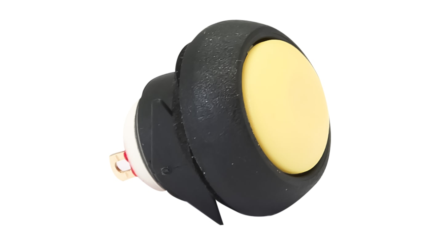 APEM Miniature Push Button Switch, Momentary, Panel Mount, 12.2mm Cutout, SPST, 400mA 32V ac, IP67