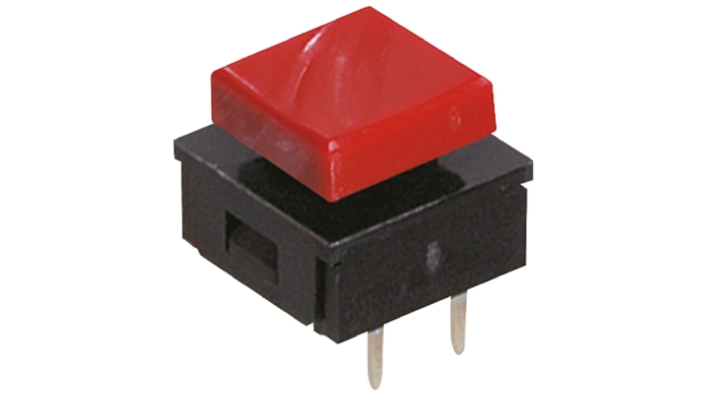 Copal Electronics Push Button Switch, Off-(On), SPST