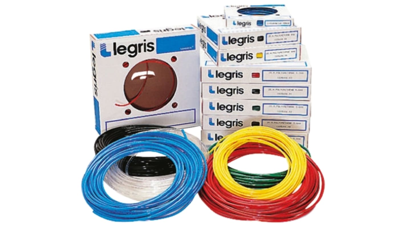 Legris Compressed Air Pipe Black Polyether PUR 6mm x 25m 1025U Series