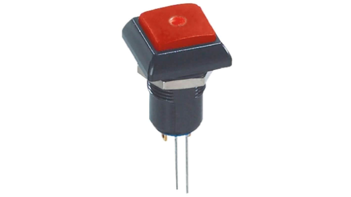 APEM Illuminated Push Button Switch, Latching, Panel Mount, 12.9mm Cutout, Red LED, 24V dc, IP67