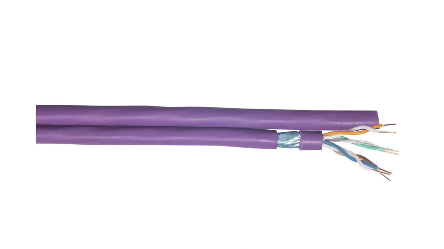 Kabel Ethernet Cat6a długość 100m Niezakończony CAE Multimedia Connect LSZH l. żył: 8 średnica 7.4 x 14.8mm