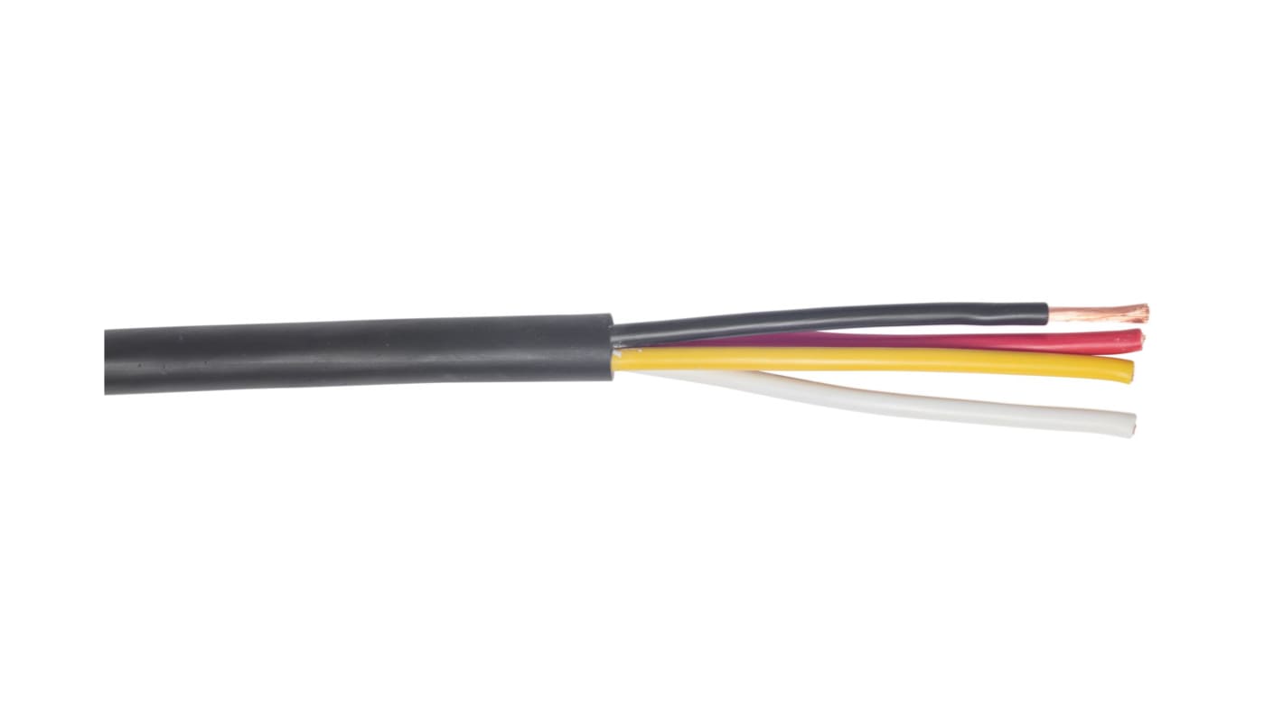 S2Ceb-Groupe Cae 4 Core Speaker Cable, 2.5 mm² CSA, 10.25mm od, 100m, Black