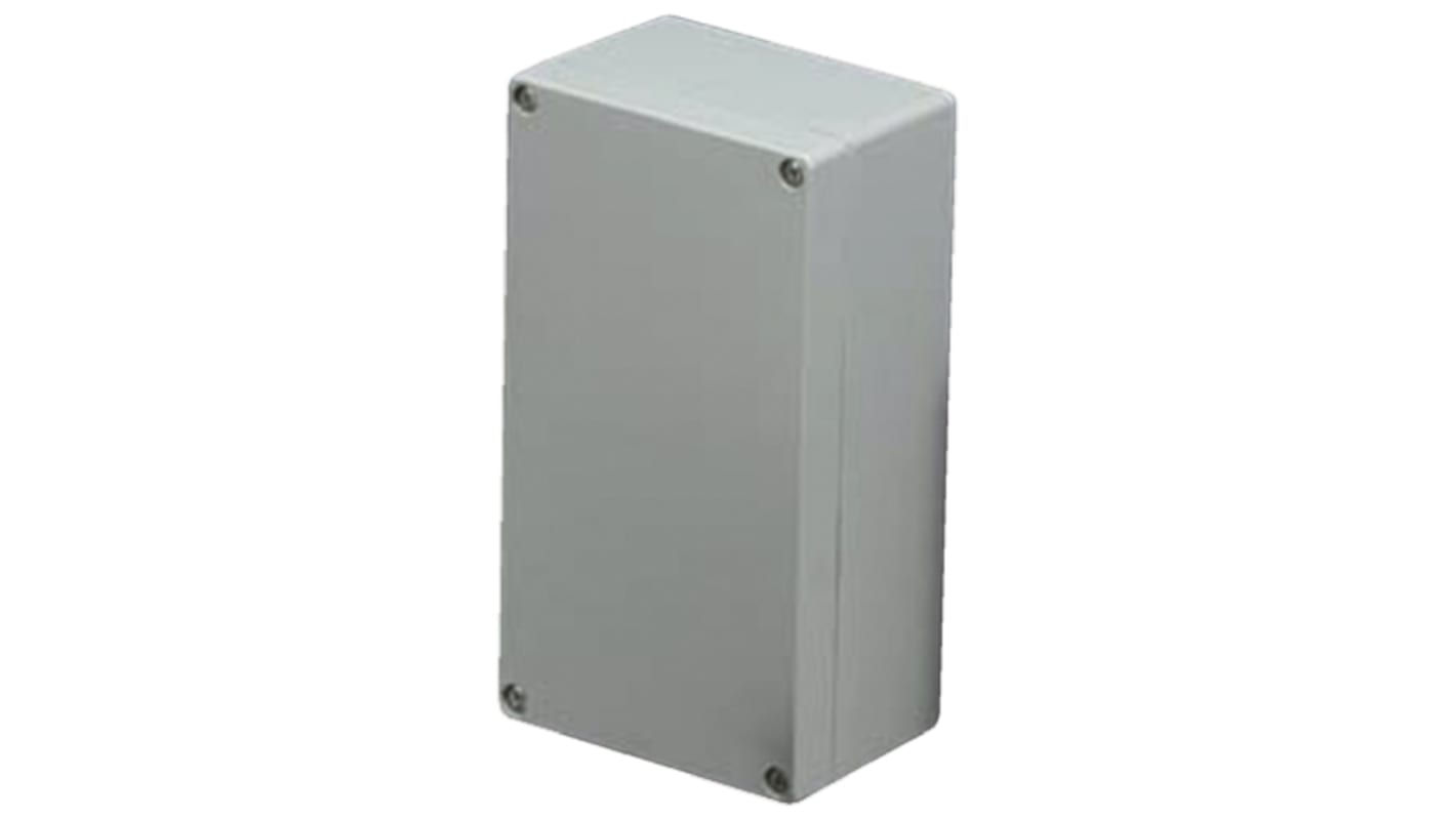 Takachi Electric Industrial BDN Series Grey Die Cast Aluminium Enclosure, IP67, Grey Lid, 160 x 110 x 60mm